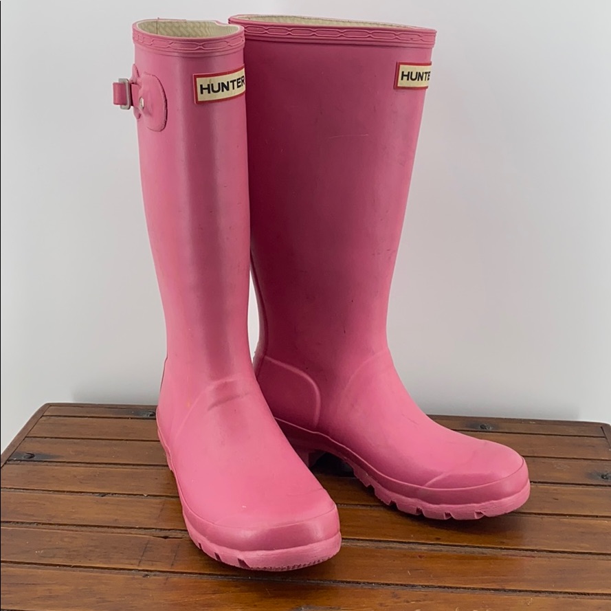 Hunter Original Kids Matte Pink Sz 5 Eu 36 Bin14